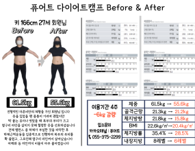 4주 : -6kg 감량